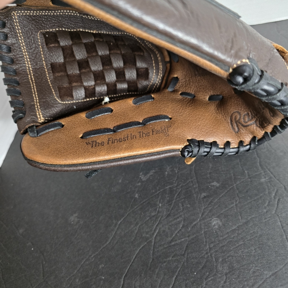 Rawlings Rbg36tbr Left Hand Thwr 12.5"Lthr Zero Shock Rh Baseball-Softball Glove View 6